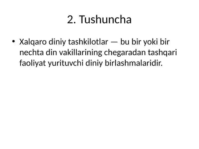 Xalqaro diniy tashkilotlar faoliyatining izlanishlari 4