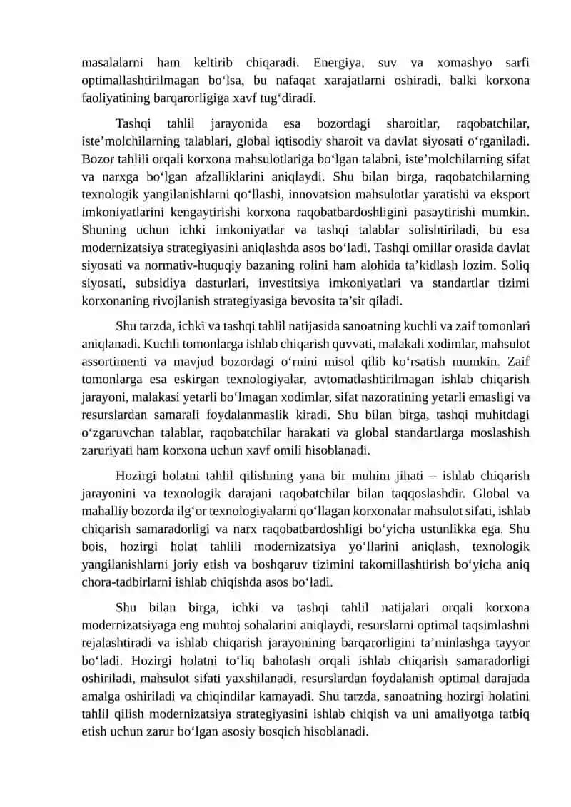 Oziq-ovqat sanoatini madernizatsiya qilish yo'llari 4