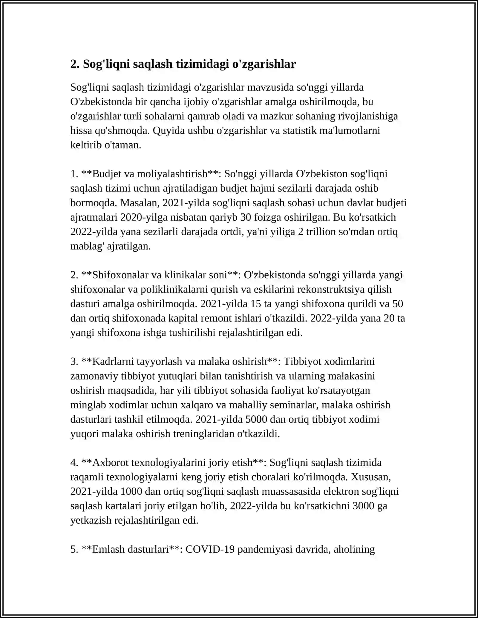 ÔZBEKISTONDA IJTIMOIY ISLOHOTLARINING YANGI BOSQICHIGA KÕTARILISHI 4