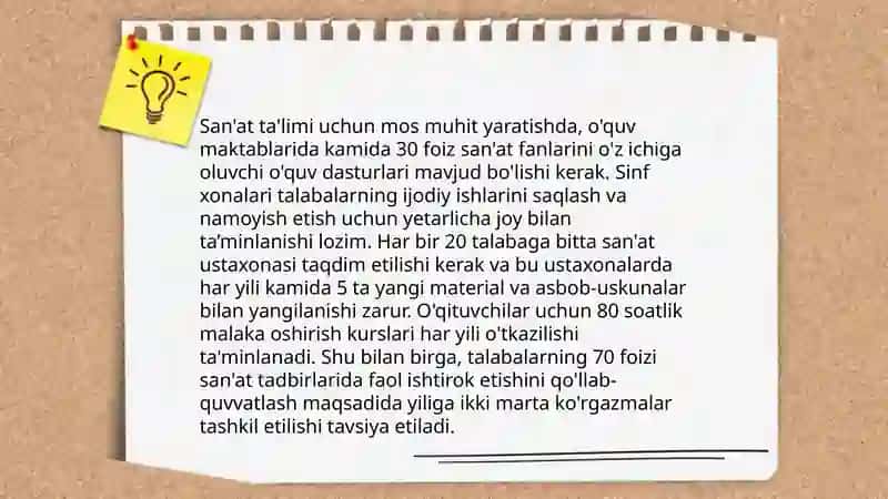 San'at markazida ta'limiy faoliyatni tashkil etish va uni jihozlash 4