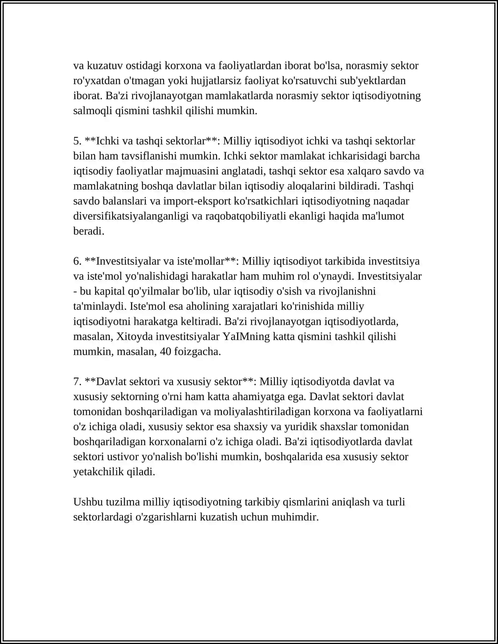 MILLIY IQTISODIYOT VA UNINH MAKROIQTISODIY KORSATKICHLARI 4