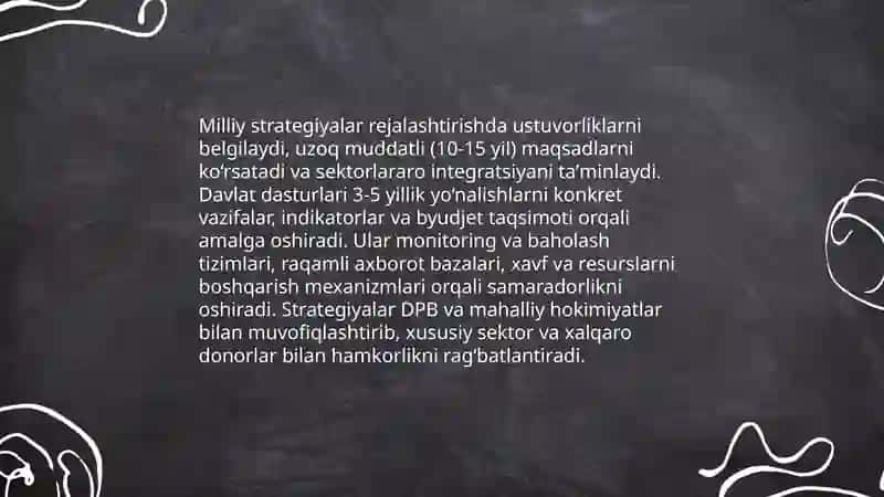 O‘zbekistonda ijtimoiy-iqtisodiy rivojlanishni dasturlash, prognozlash va rejalashtirishning o‘ziga xos xususiyatlari 4