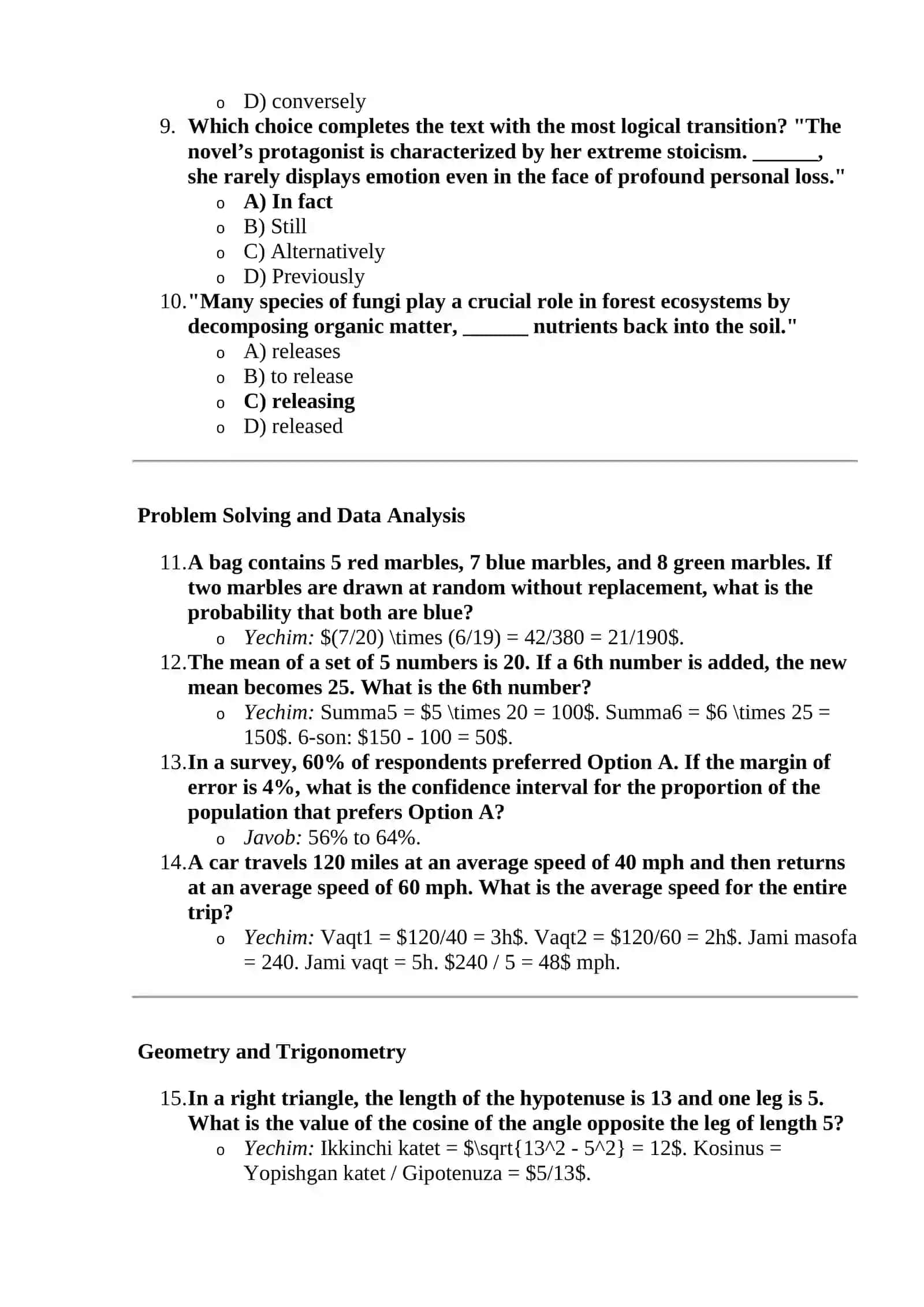 SAT Mastery: 500 Advanced Practice Questions 4