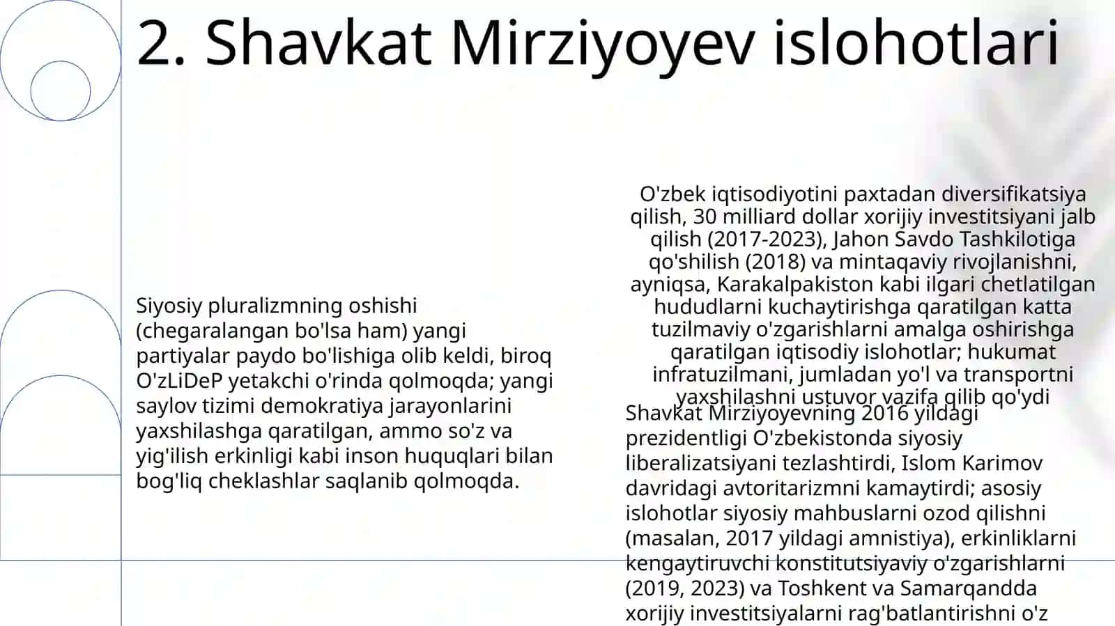 OʻZBEKISTON siyosiy tizimidagi oʻzgarishlar 4
