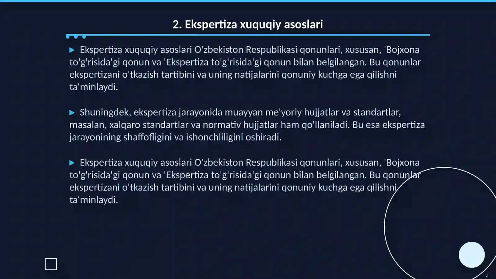 Ekspertiza tushunchasi, xuquqiy asoslari va uning vazifalari 4
