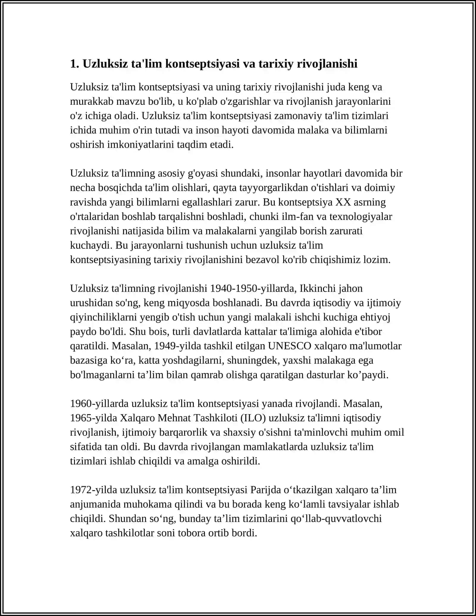 UZLUKSIZ TA'LIMDAGI TENDENSIYALARNI ÒRGANISH VA TAHLIL QILISH 4