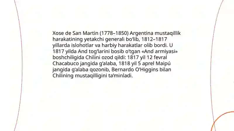 Lotin Amerikasi mamlakatlarida milliy- ozodlik harakatlari va inqilobiy jarayonlar 4