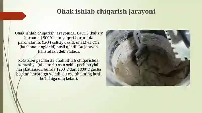 Kirish ohak ishlab chiqarishdagi xom ashyon 4