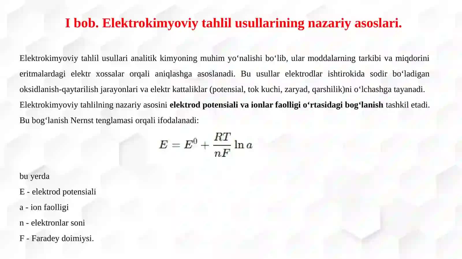 2026-YIL Kislotalarni elektrokimyoviy usullar yordamida aniqlash imkoniyatlari 4