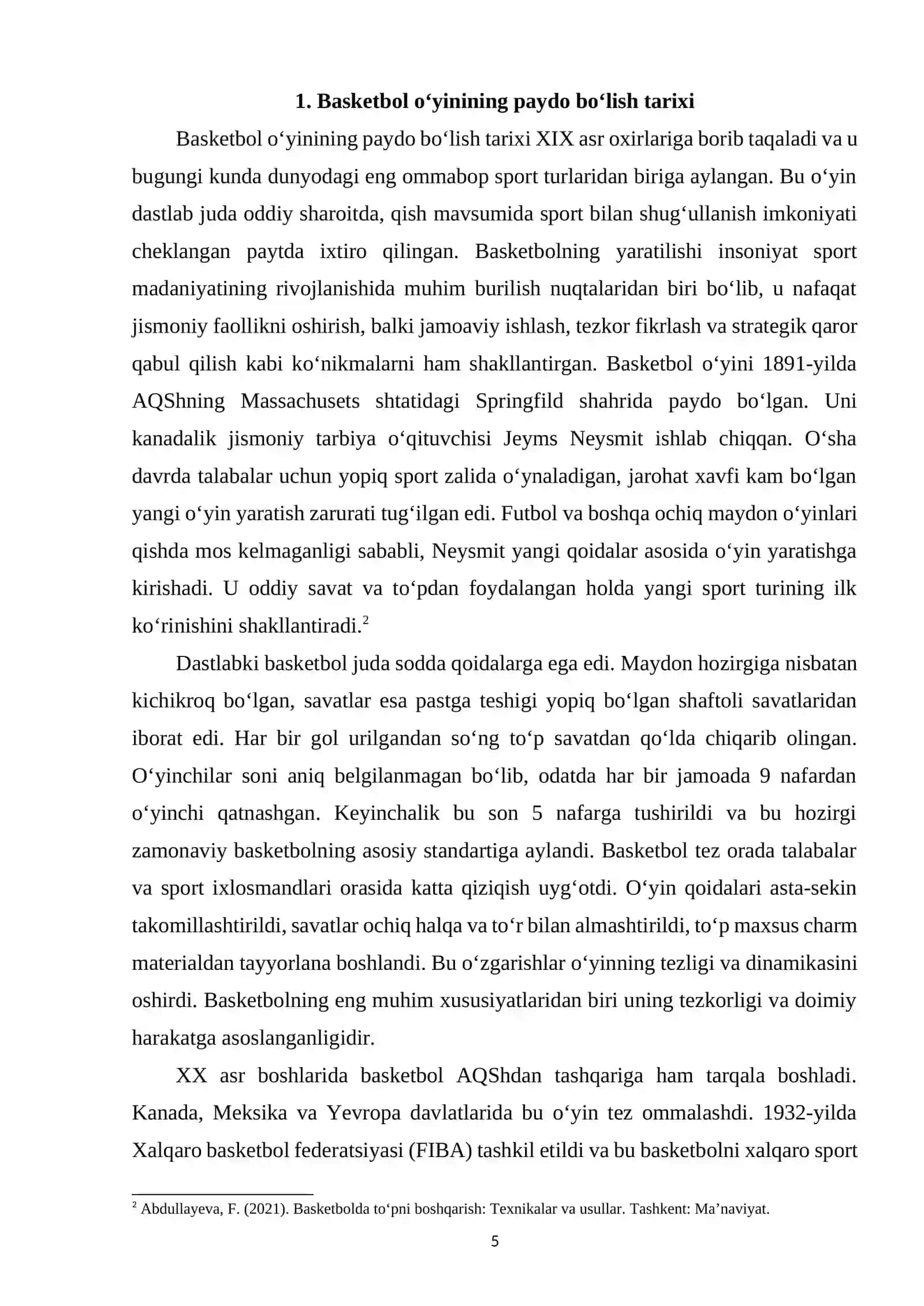 Basketbol o‘yini rivojlanish tarixi va rivojlanish bosqichlari 4