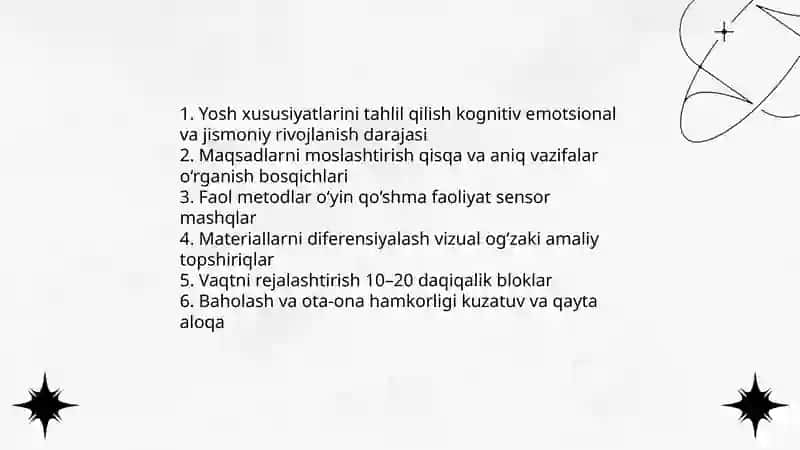 Savod oʻrgatish tayyorlov davri 4