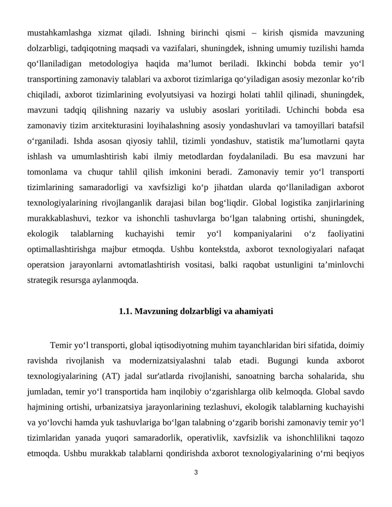 Temir yoʻl transportida qoʻllaniladigan zamonaviy axborot texnologiyalari mustaqil ish 4