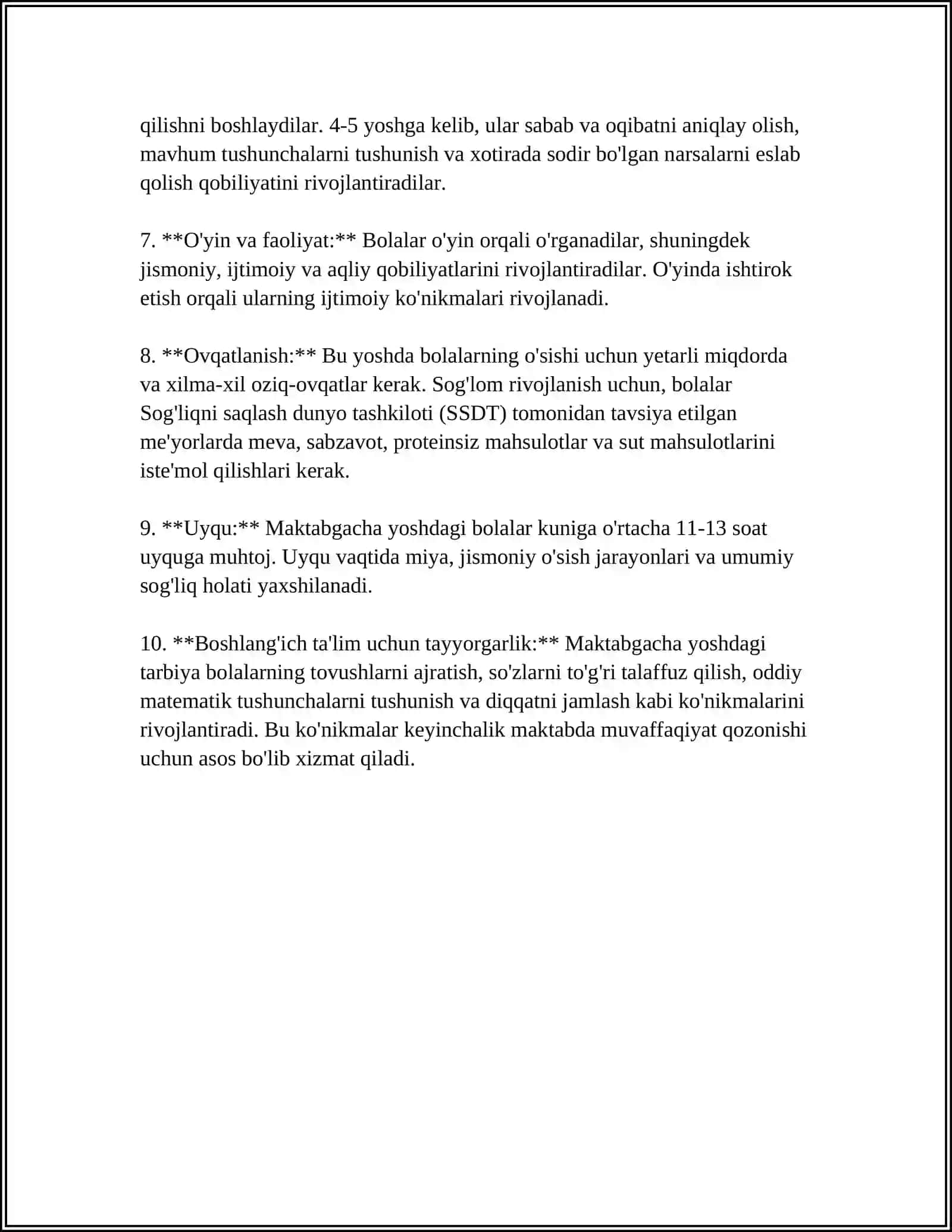 Maktabgacha yoshdagi bolalar rivojlanishi 4
