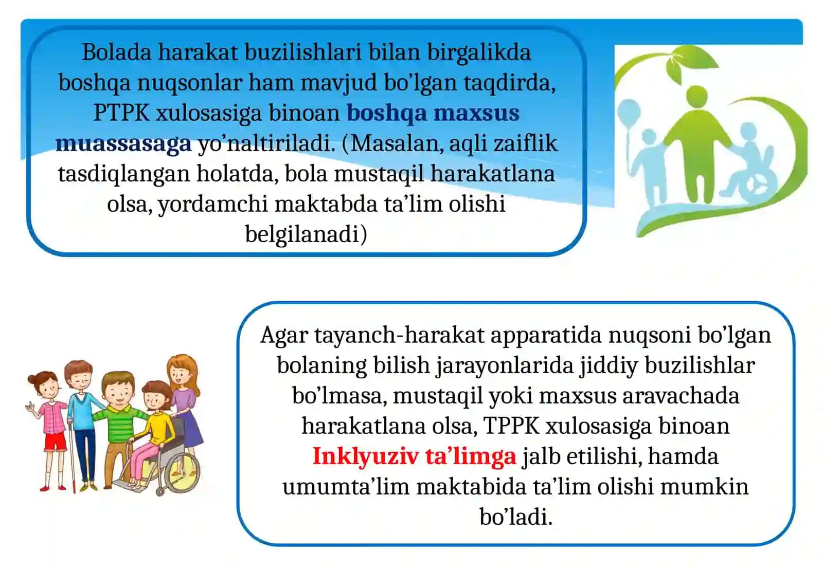 Tayanch-harakatapparati tizimi buzilgan bolalar rivojlanishida muammolari bo‘lgan bolalar maxsus ta’lim mazmuni 4