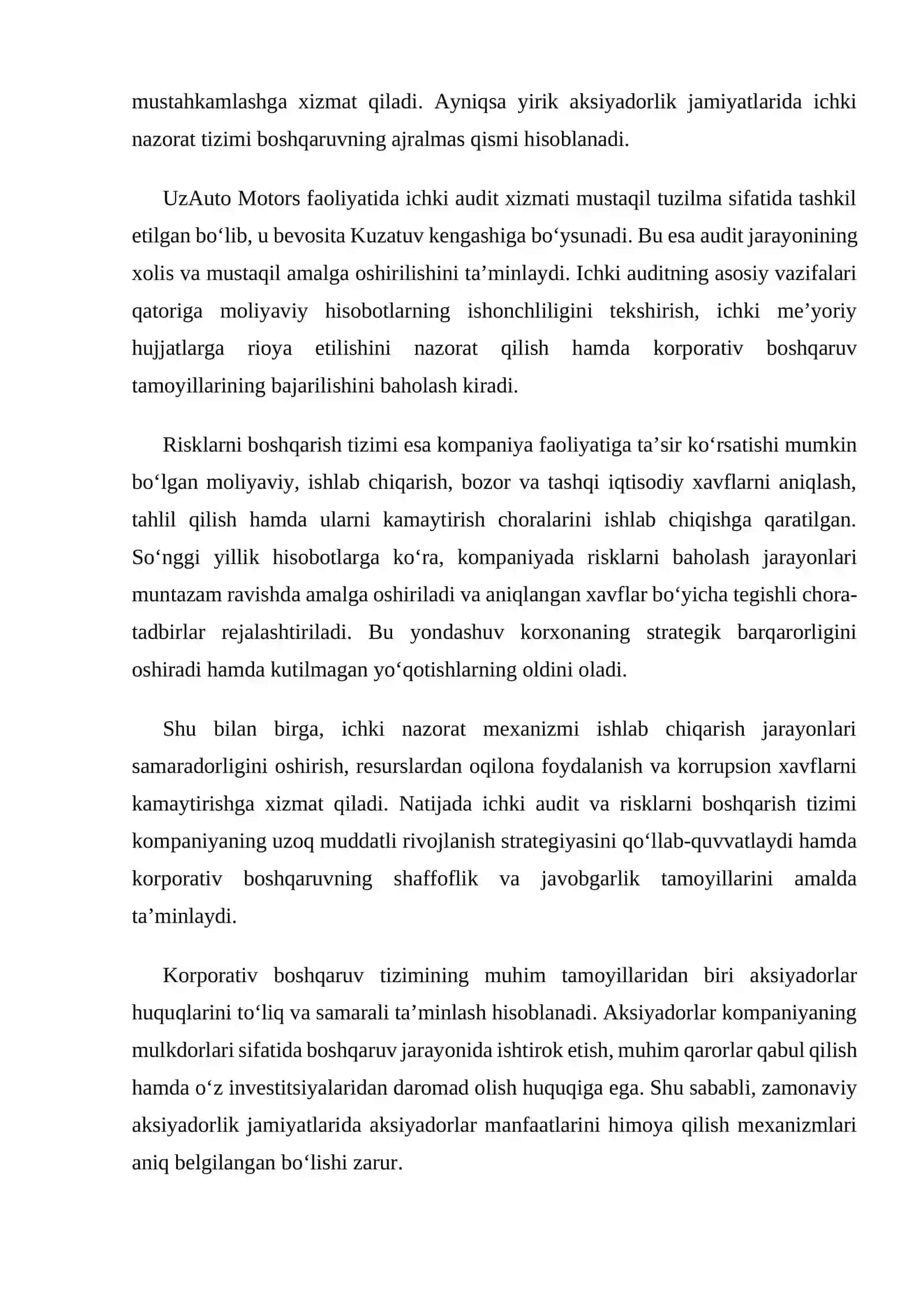 Korporativ boshqaruv tamoyillarini tatbiq qilish mexanizmlari 4