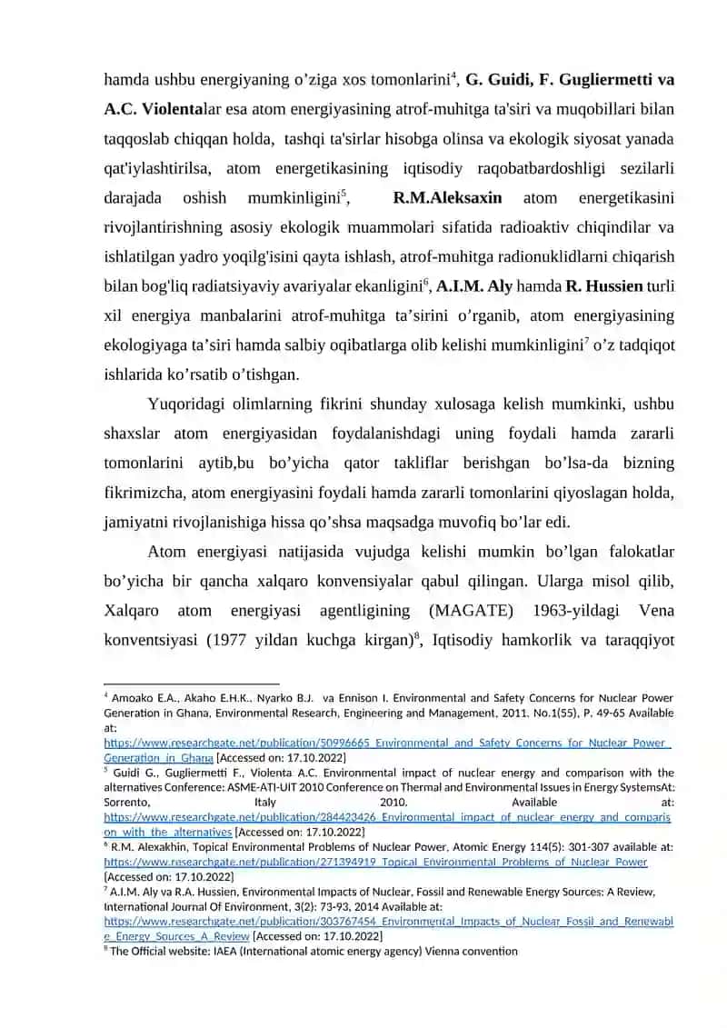 ATOM ENERGIYASIDAN FOYDALANISHDAGI EKOLOGIK XAVFLAR 4