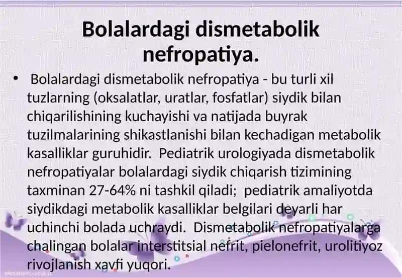 Dismetabolik Nefropatiya 4