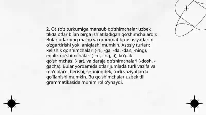 So'z yasovchi qo'shimchalar 4