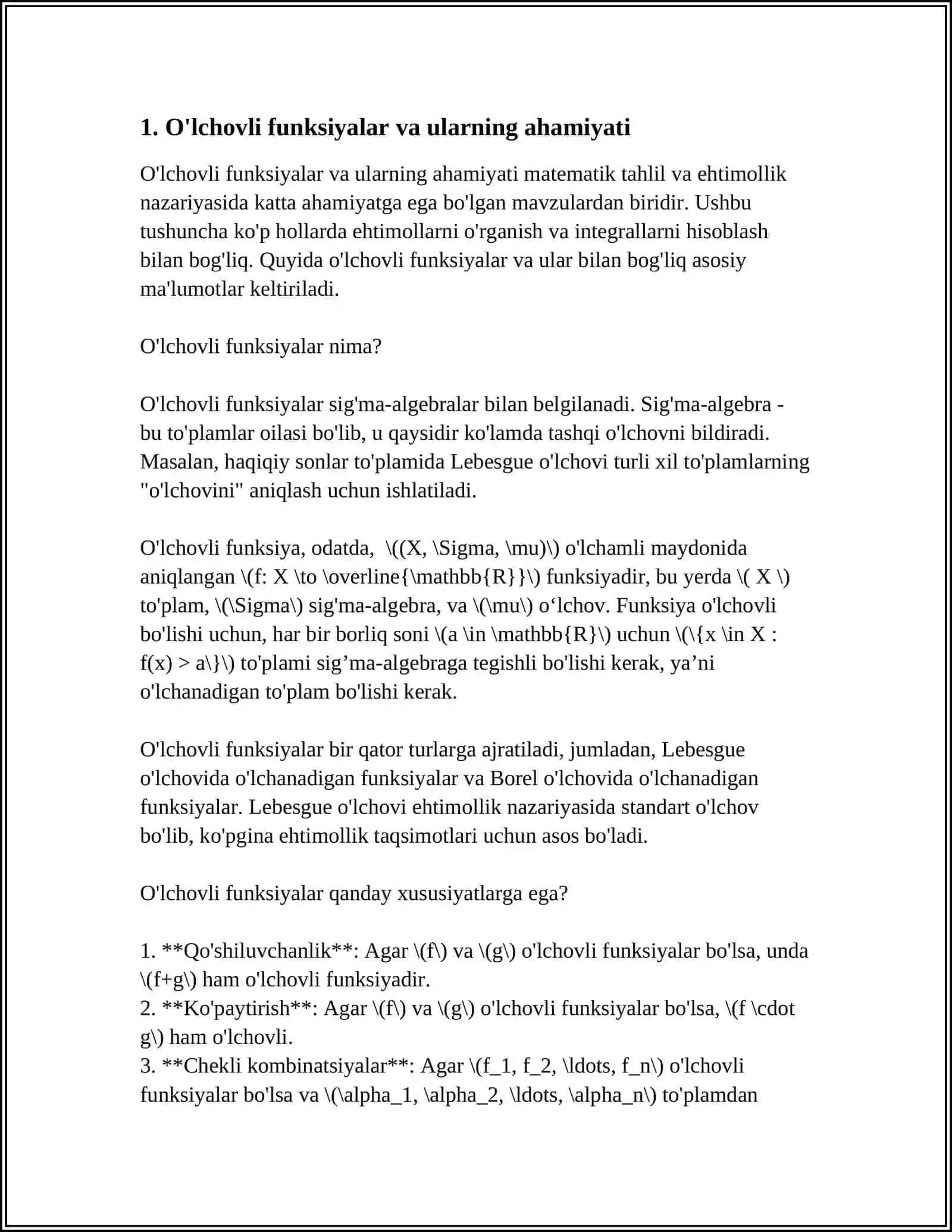 OLCHOVLI FUNKSIYALAR 4
