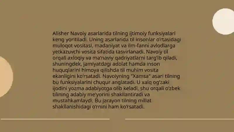 Alisher Navoiyning til va nutq haqidagi qarashlari 4