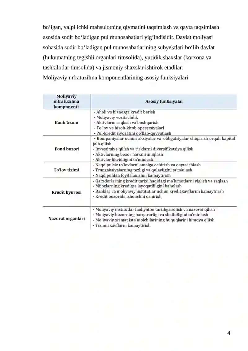 DAVLAT MOLIYAVIY INFRATUZILMASINING ASOSIY ELEMENTLARI 4