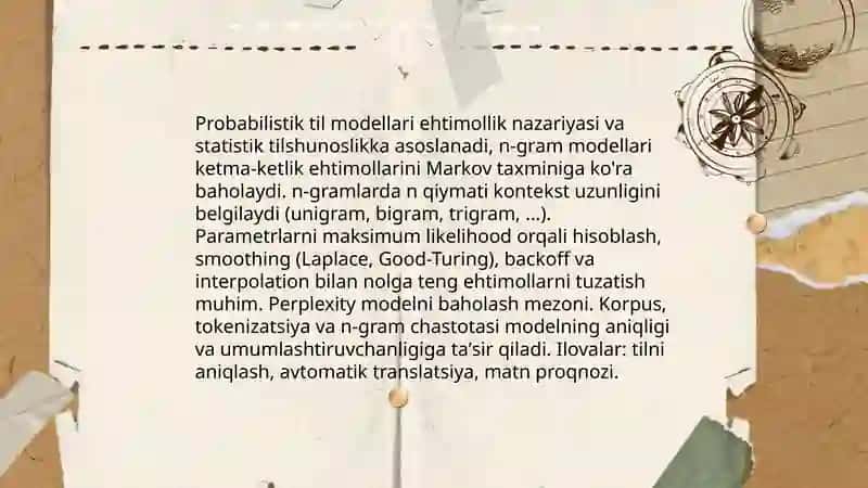 Lingvistik masalalarni matematik usullar bilan yechish yoʻllari 4