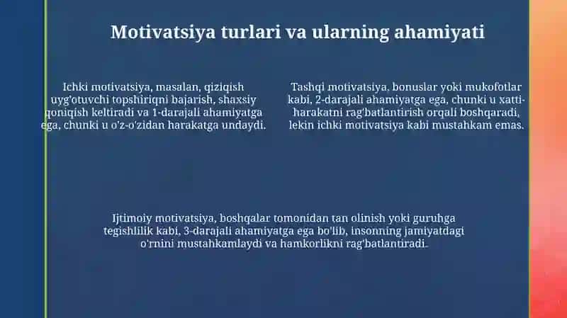 Motiv va motivatsiya muammosi 4