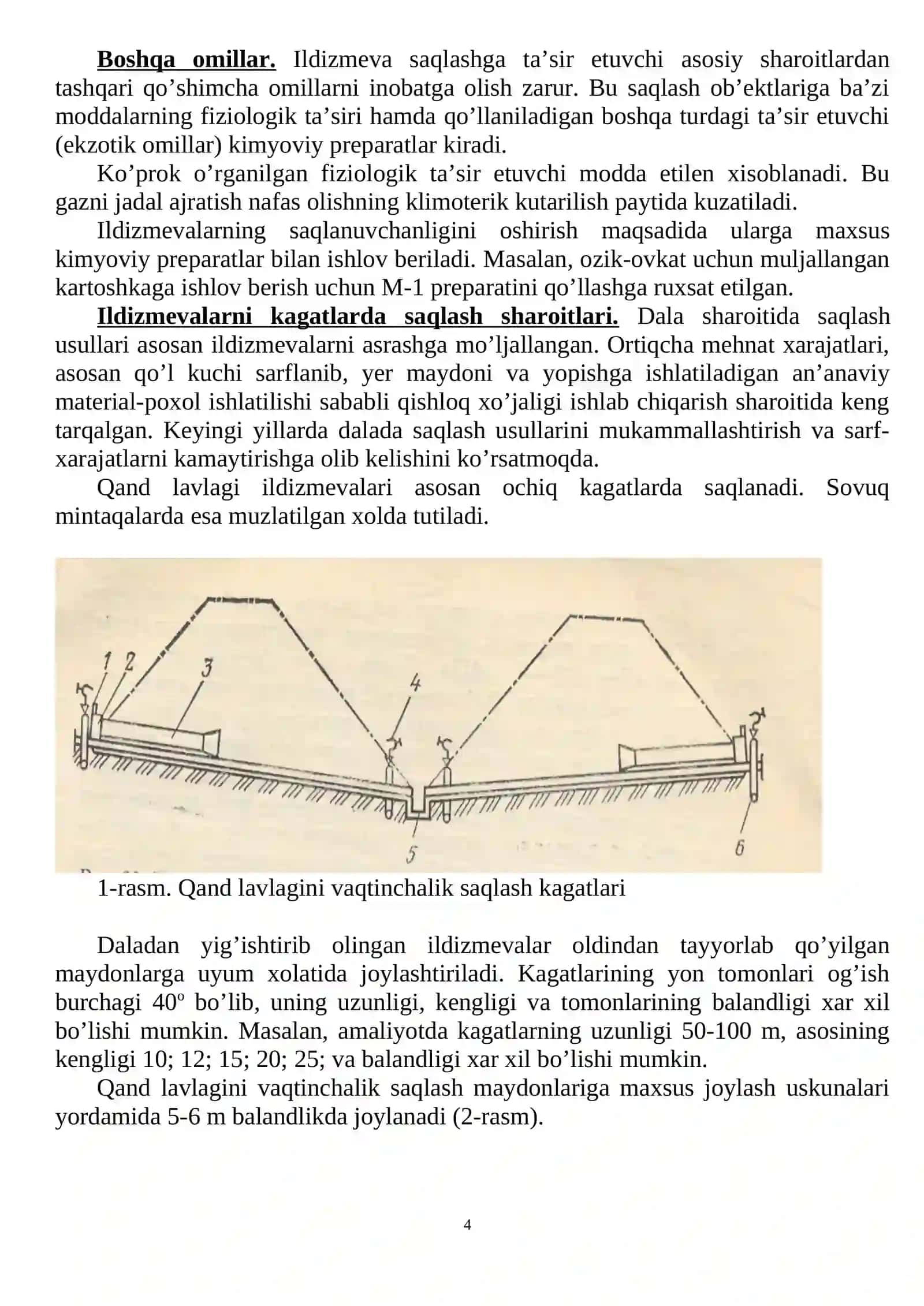 Qand lavlagini vaqtinchalik saqlash va qayta ishlash texnologiyasi 4