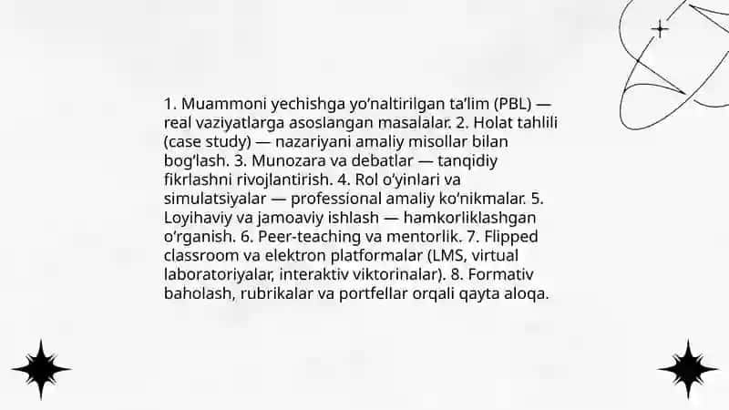 Mutahasislik fanlarini oʻqitishda seminar mashgʻulotlarning oʻrni va roʻli 4