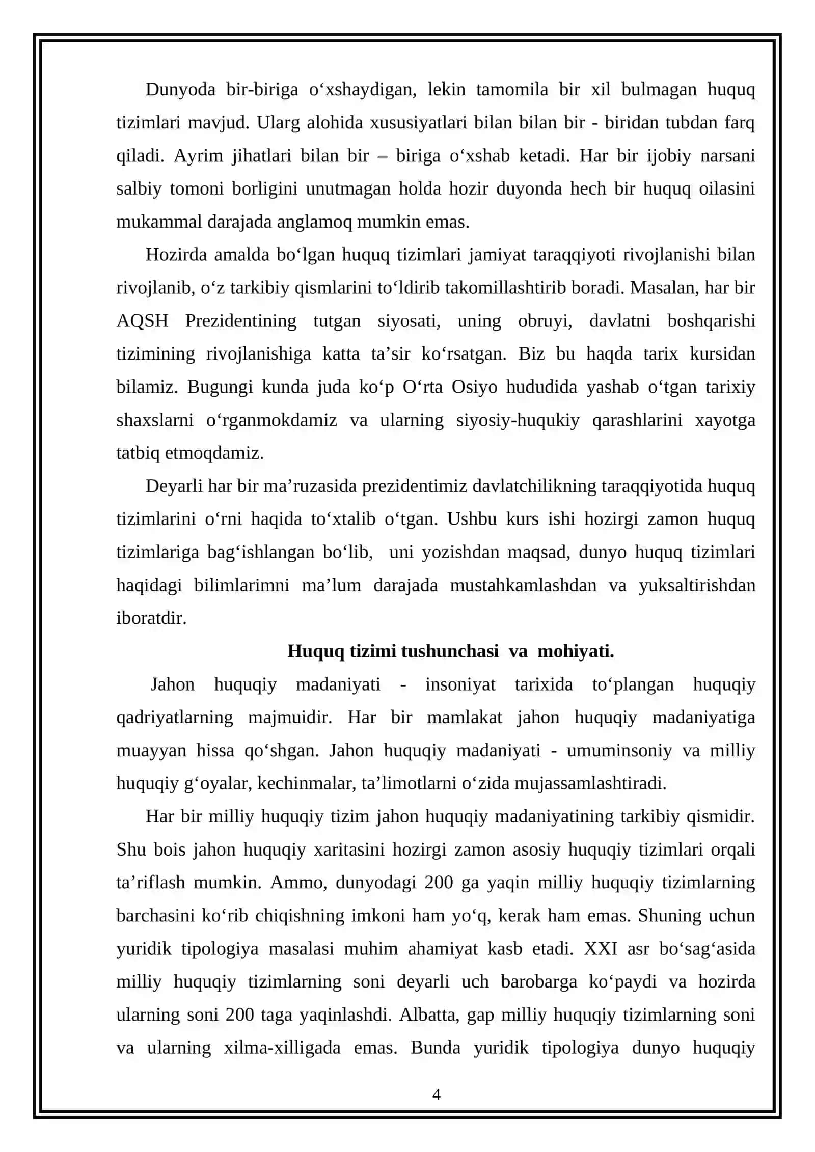 HOZIRGI ZAMON HUQUQIY TIZIMI 4