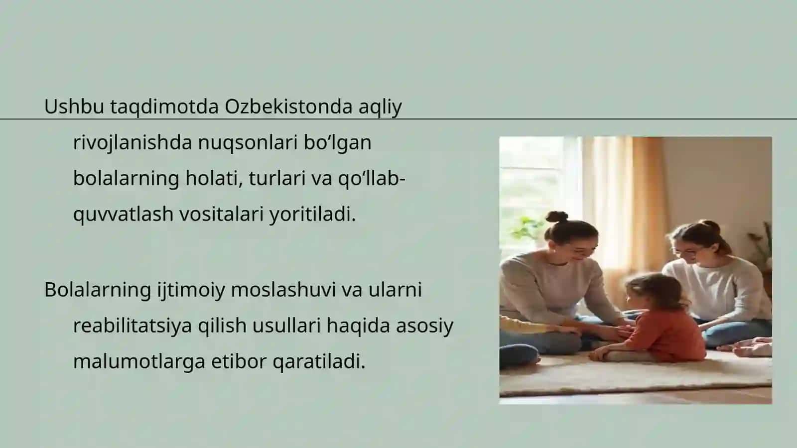 O‘zbekiston Respublikasida anomal bolalarning ijtimoiy holati 4