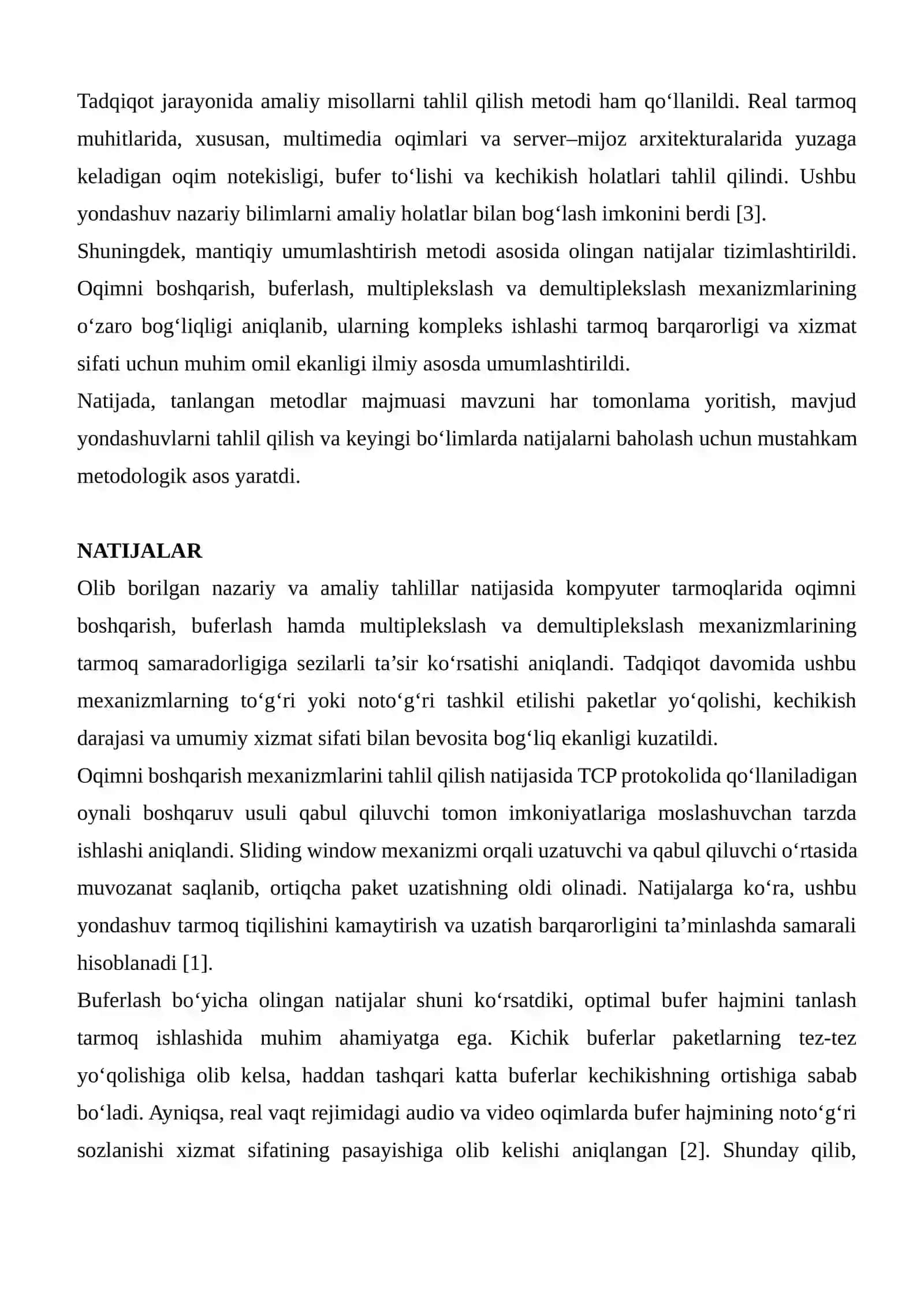 Oqimni boshqarish va buferlash. Multiplekslash va demultiplekslash 4