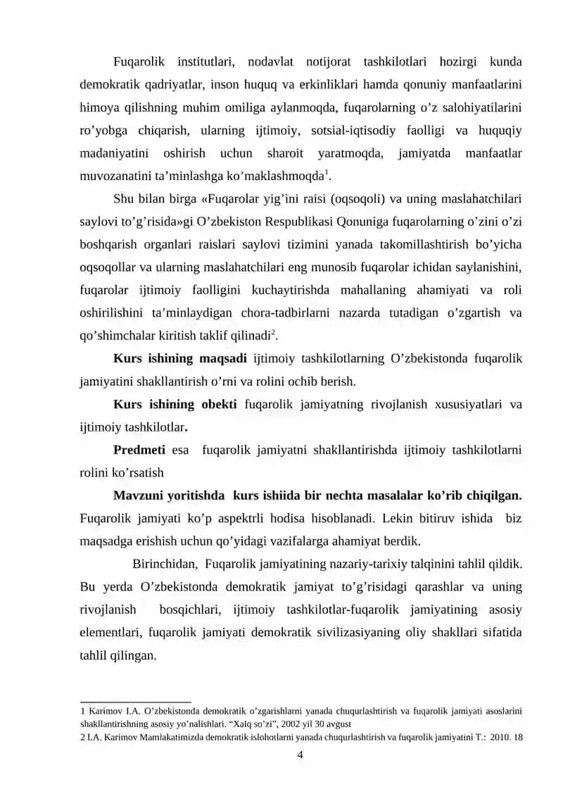 O’zbekistonda Fuqarolik Jamiyati Shakllanish O’zig Xos Xususiyatlari 4