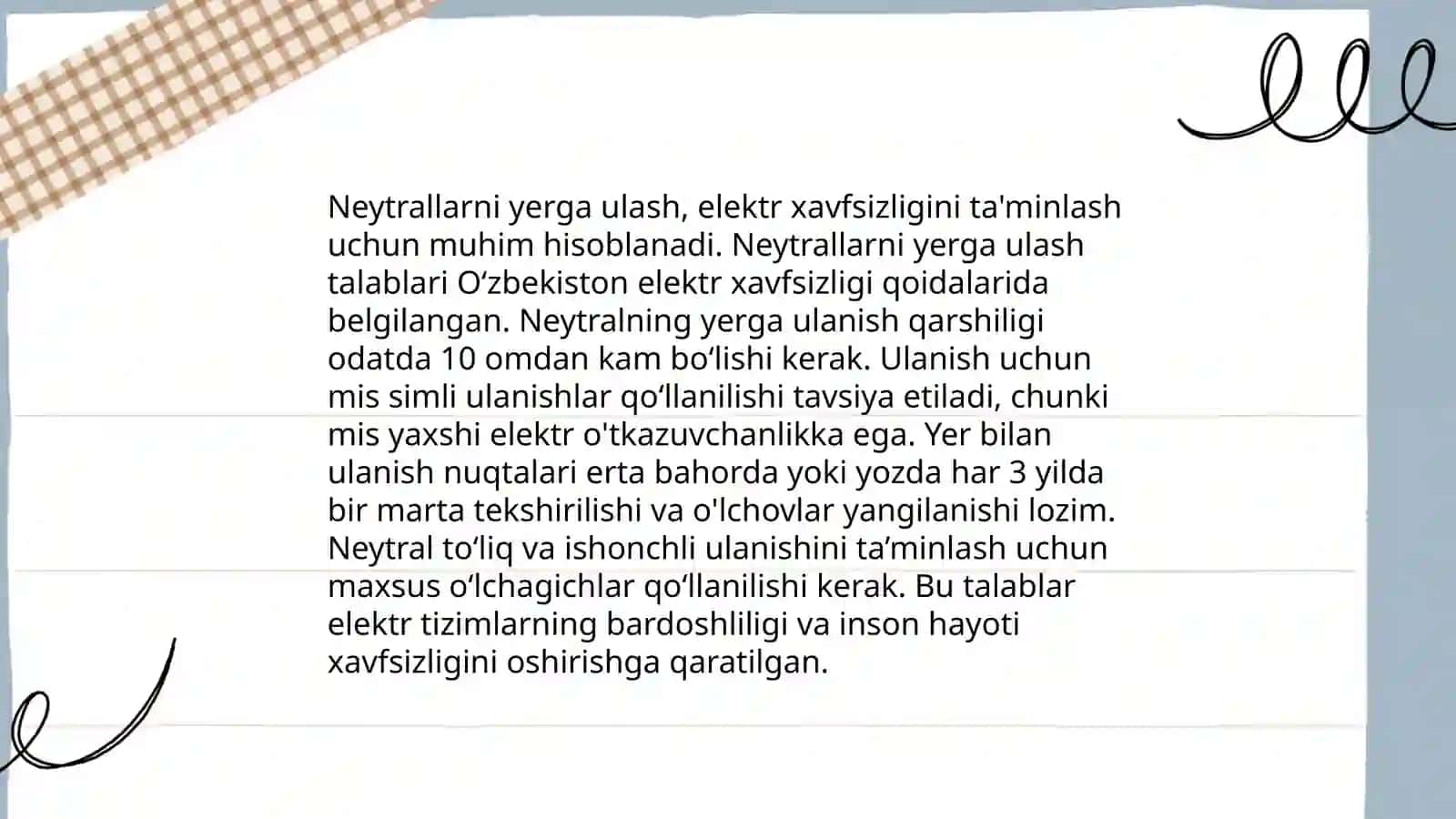 Elektr qurilmalar neytrallarining ish rejimlari 4