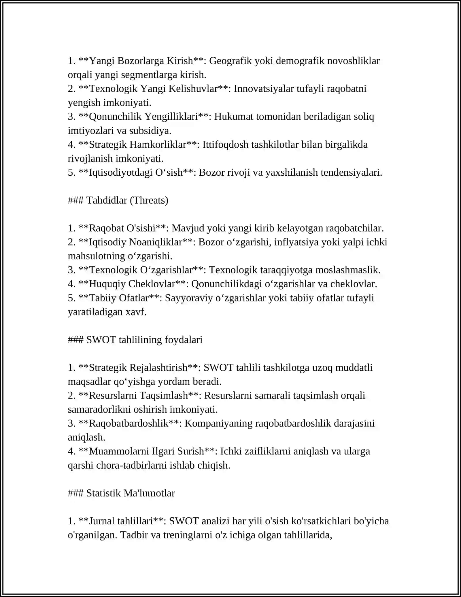 SWOT tahlil 4