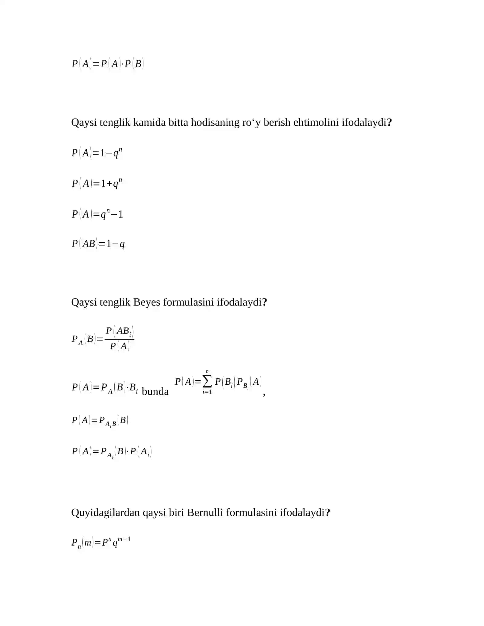 Diskret tasodifiy miqdorlar 4