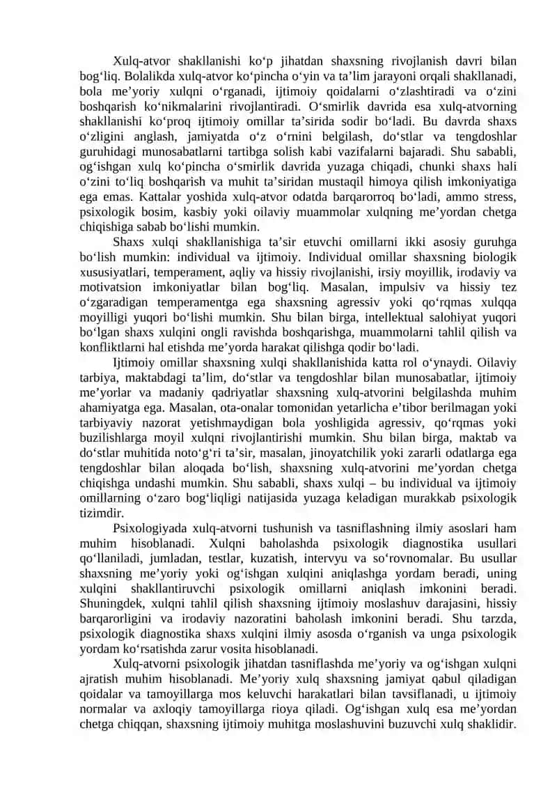 Shaxs ogʻishgan xulqini psixologik tasniflash 4