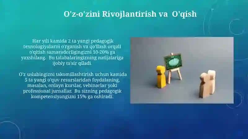 Oʻqituvchilarning professional rivojlanish yoʻllari 4
