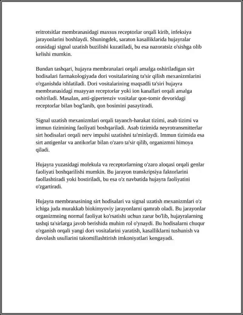 SIRT HODISALARINING TIBBIYOTDAGI VA BIOLOGIYADAGI AHAMIYATI 4