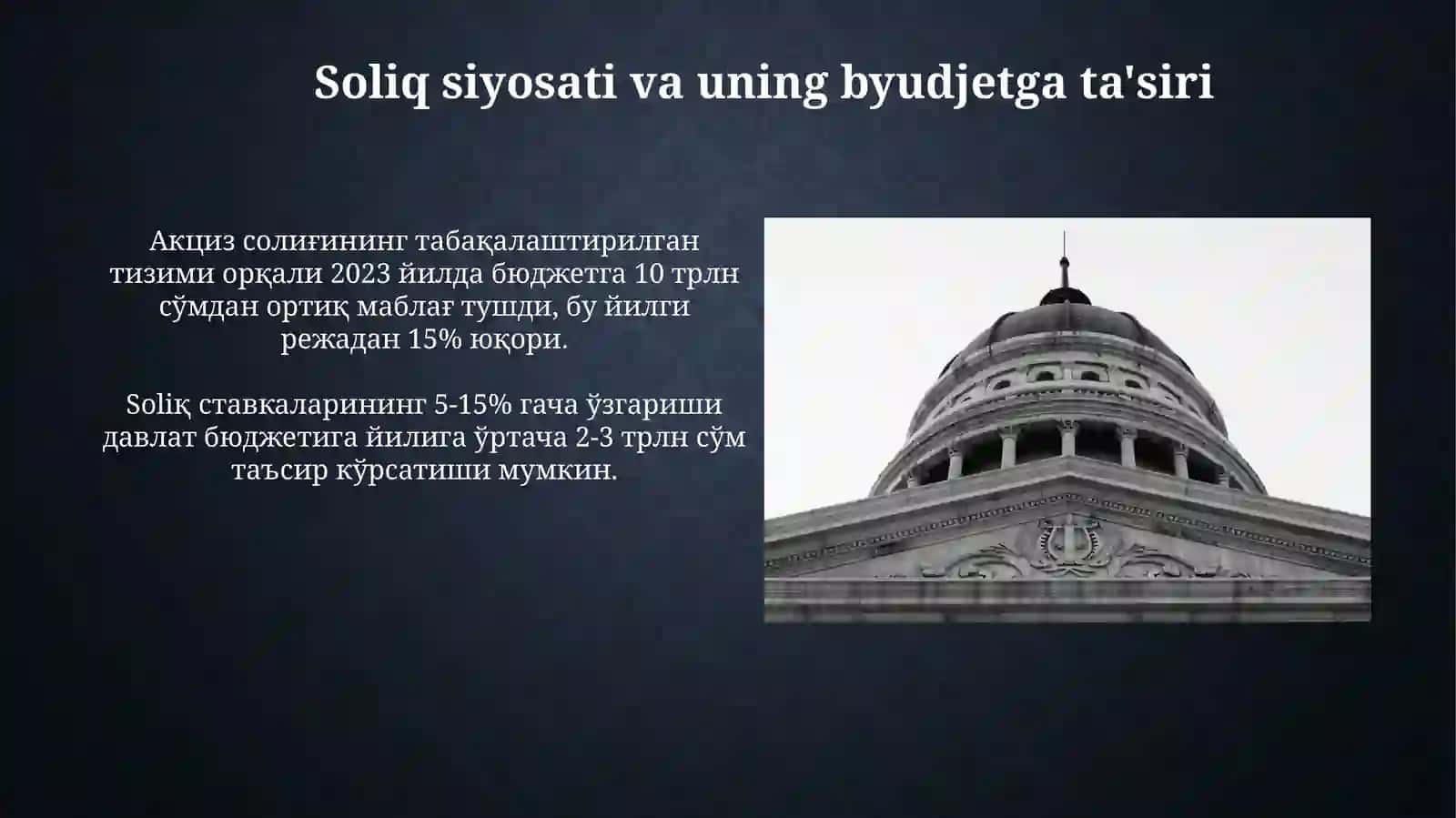 Davlat byudjeti daromadlarini shakllantirishdasoliqlarningtutgan 4