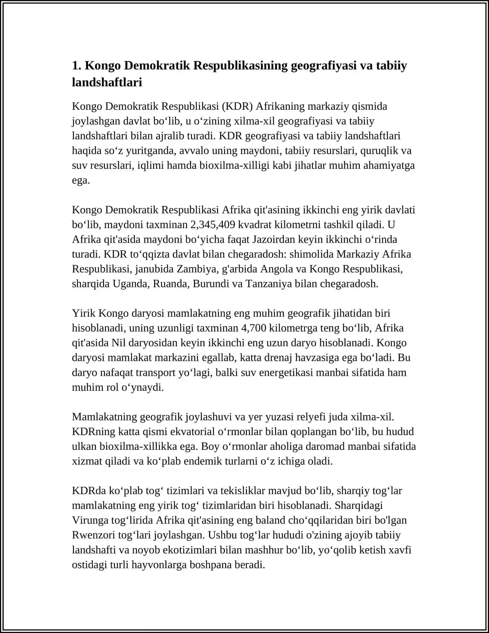KONGO DEMOKRATIK RESPUBLIKASI 4
