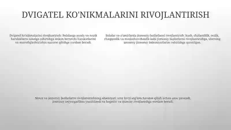 Bolalar Va OʻSmirlarning Jismoniy Sifatlarini Rivojlantirish 4