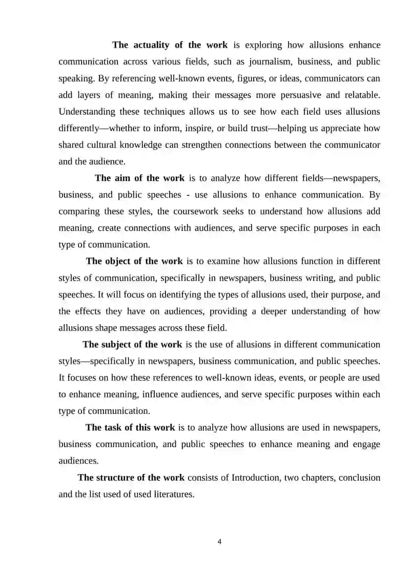 Course Paper on Allusions in Various Styles 4