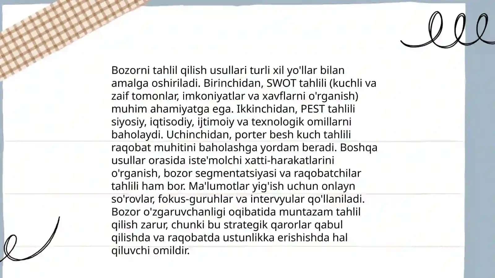 Korxona faoliyatini rejalashtirish va bashorat qilish 4