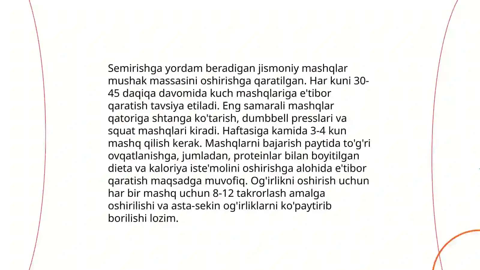 Yog' bosish uchun ozuqa rejasi 4