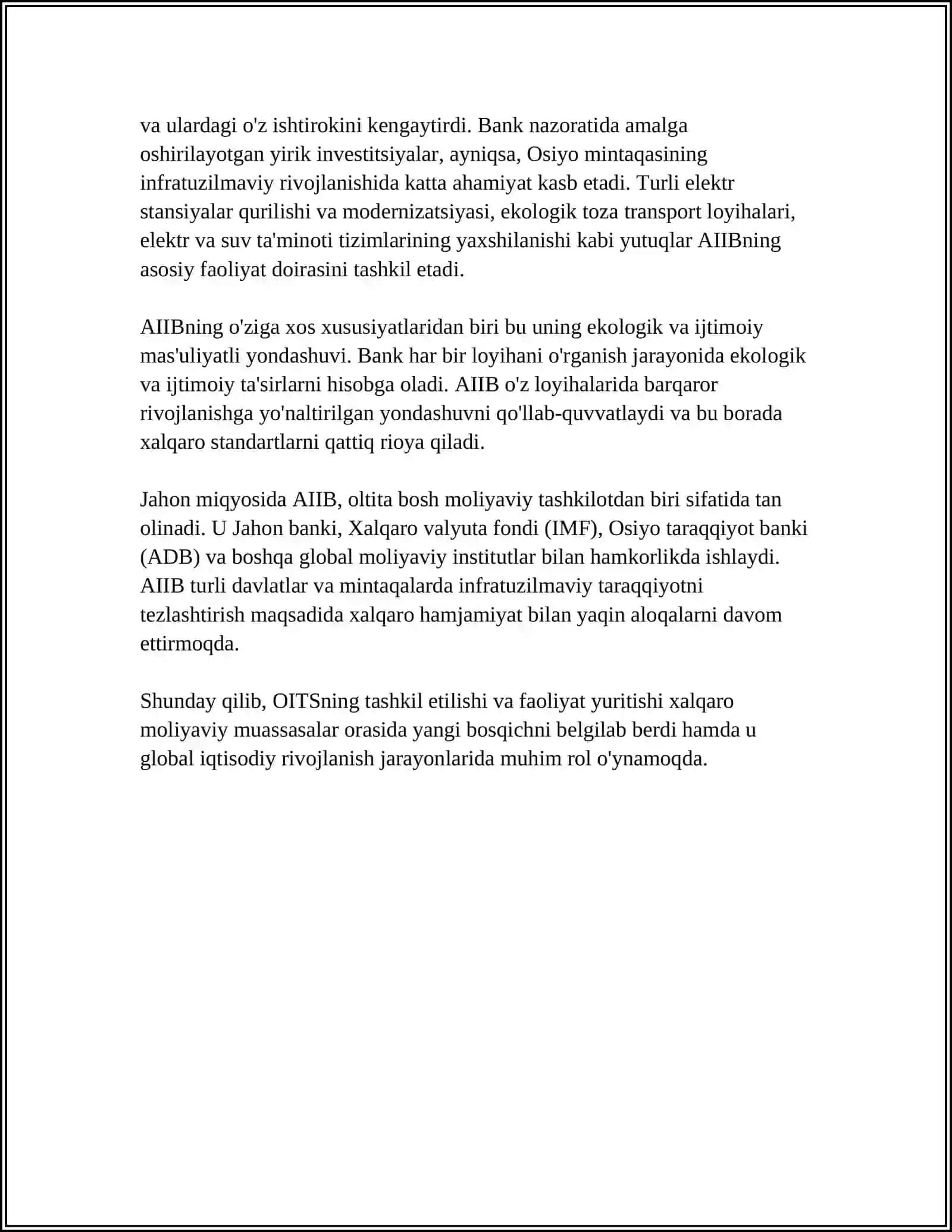 JAMOAT SALOMATLIK TEXNIKUMI REFERAT 4