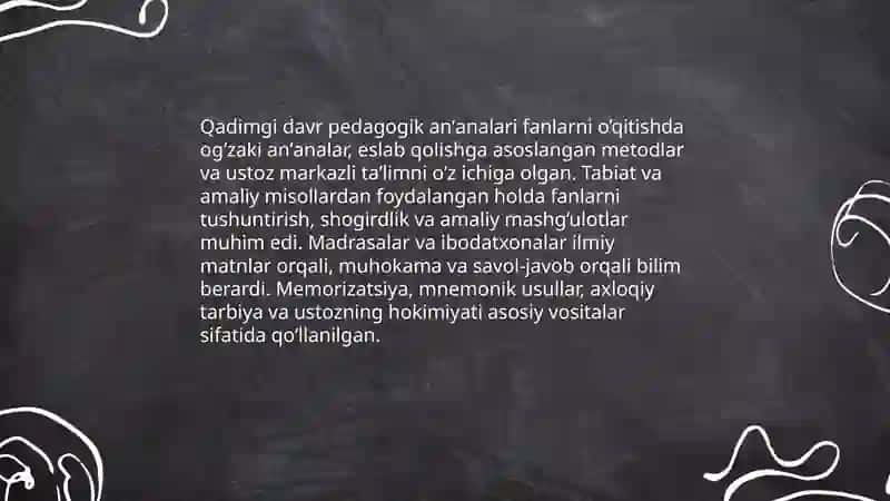 Fanlarni o’qitish metodikasi tarixi 4