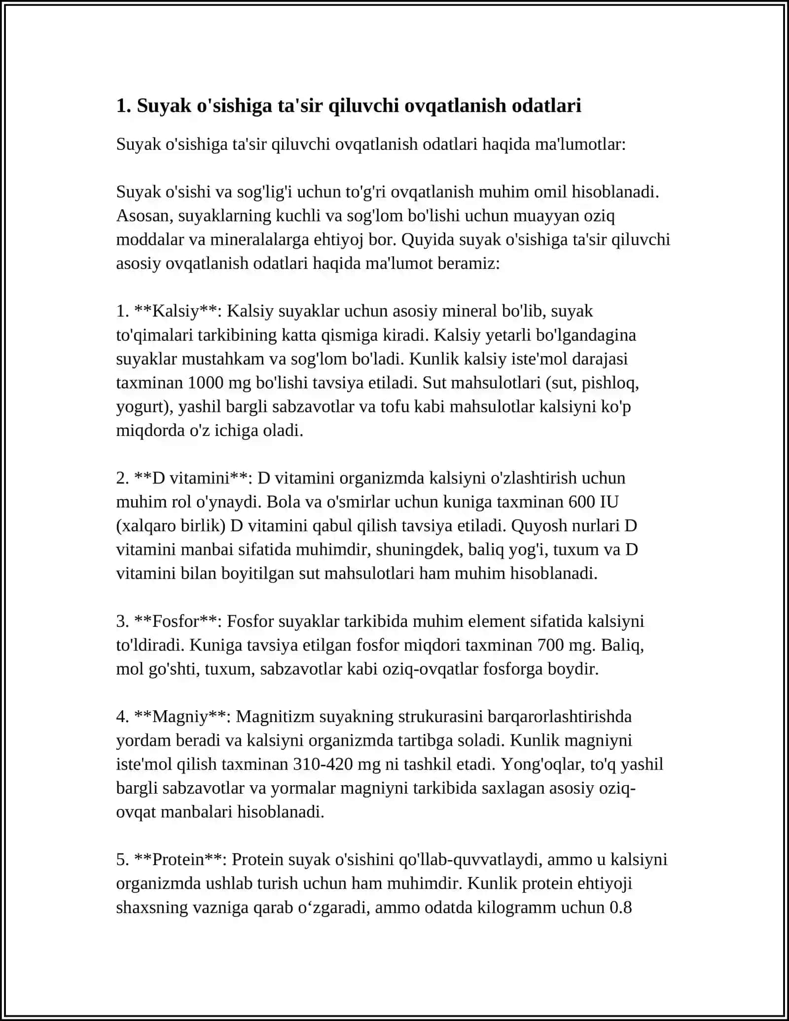 SUYAK OʻSISHIDA TURMUSH TARZINING VA TASHQI OMILLARNING TAʼSIRI 4
