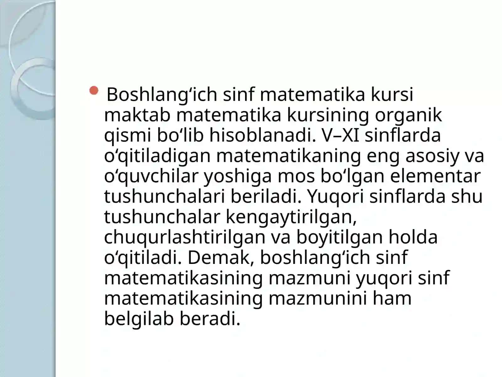 Boshlang’ich sinflar matematikasi darslari 4