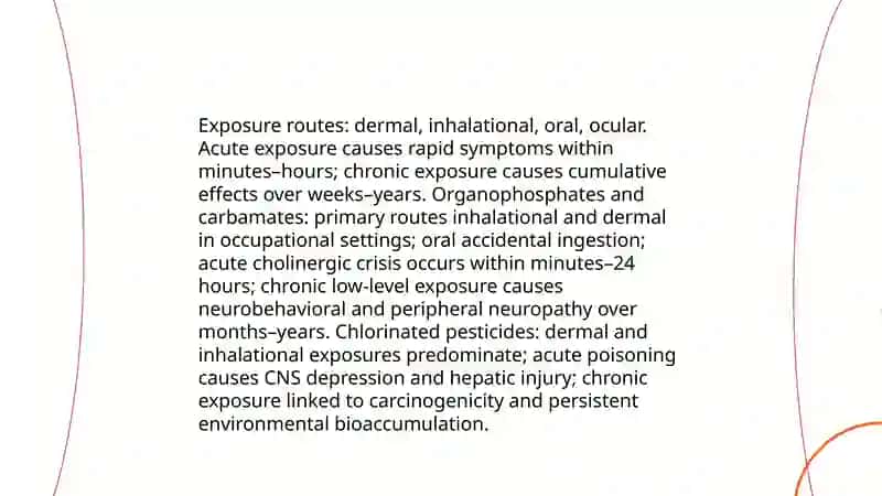 Acute and chronic intoxications with pesticides – classification, pathogenesis 4